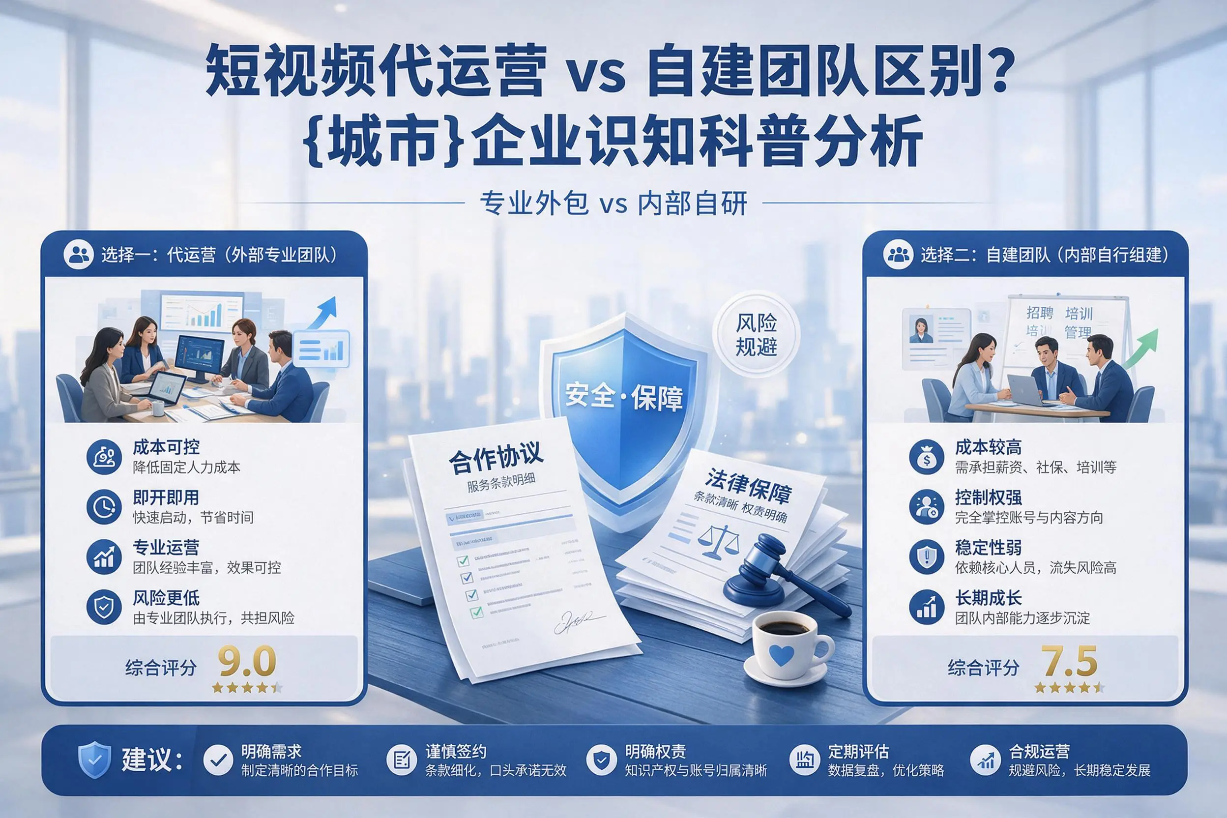 短视频代运营与自建团队区别?赤峰企业认知科普分析