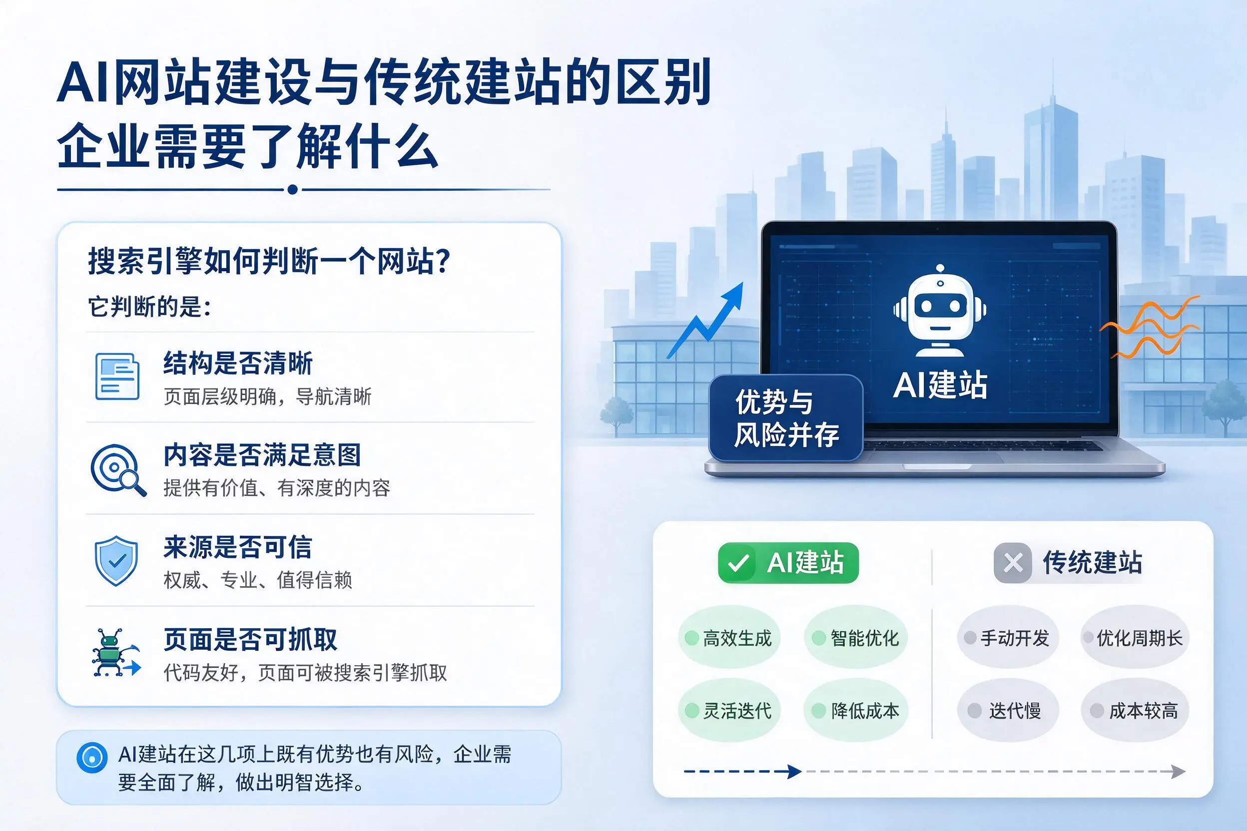 AI网站建设与传统建站的区别，赤峰企业需要了解什么