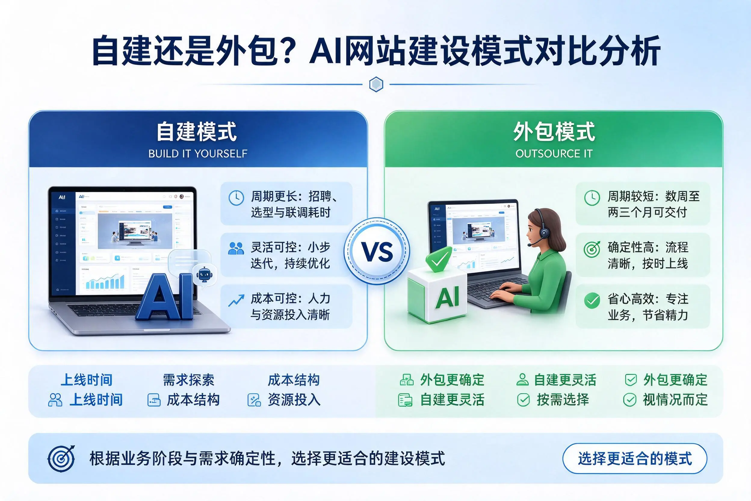 自建还是外包？赤峰AI网站建设模式对比分析