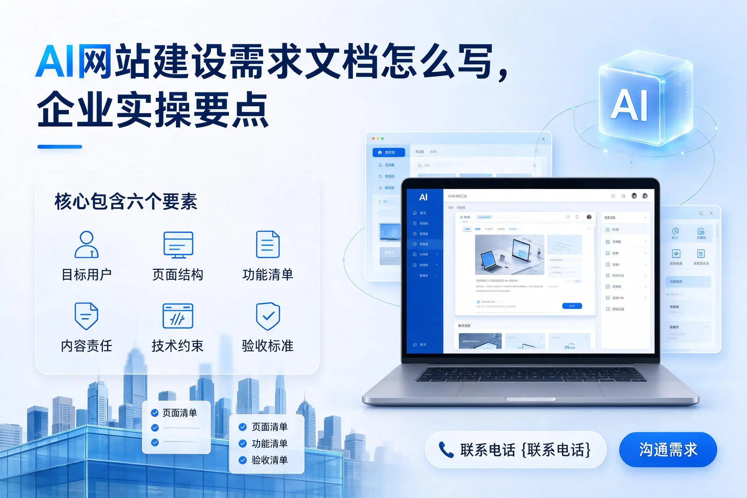 AI网站建设需求文档怎么写，赤峰企业实操要点